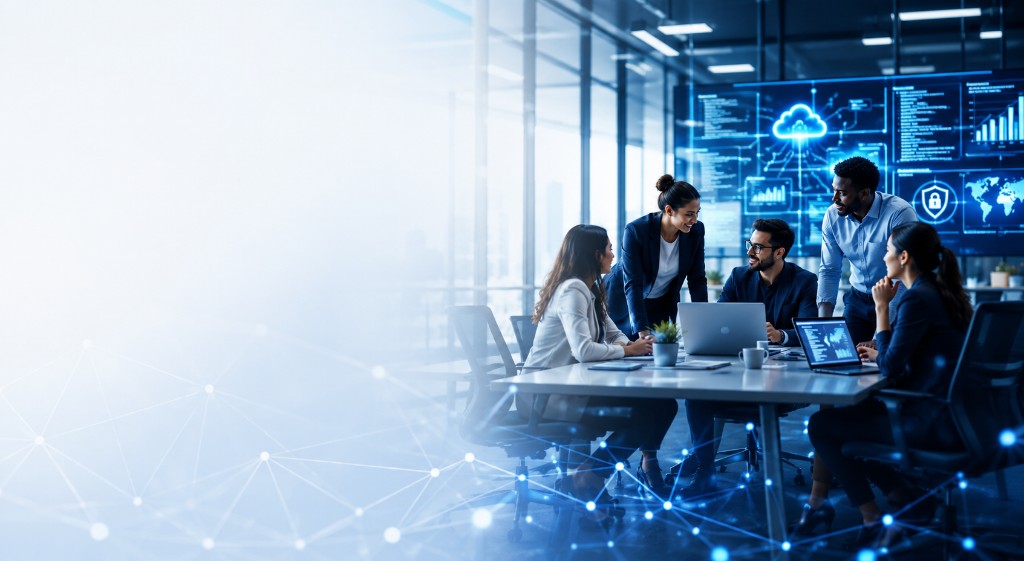 JID Solutions team collaborating on enterprise technology solutions in a modern office